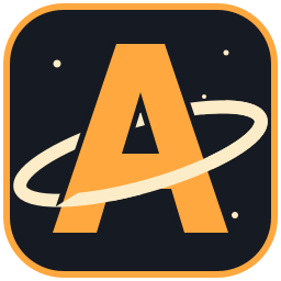 The game's icon: an amber ringed A